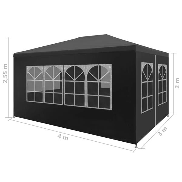 Grote foto vidaxl partytent 3x4 m antraciet tuin en terras overige tuin en terras