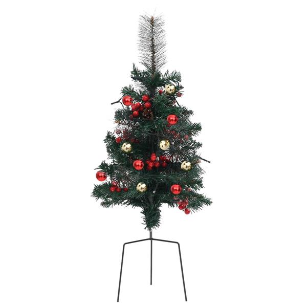 Grote foto vidaxl tuinkerstbomen 2 st met verlichting 76 cm pvc diversen overige diversen