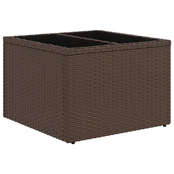 Grote foto vidaxl 6 delige loungeset met kussens poly rattan bruin tuin en terras tuinmeubelen