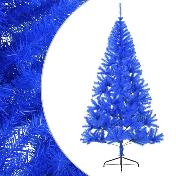 Grote foto vidaxl kunstkerstboom met standaard half 240 cm pvc blauw diversen overige diversen