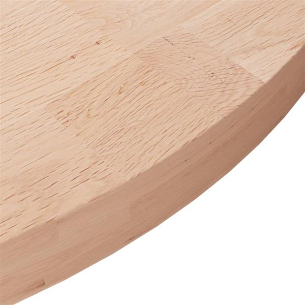 Grote foto vidaxl tafelblad rond 70x4 cm onbehandeld massief eikenhout antiek en kunst stoelen en banken