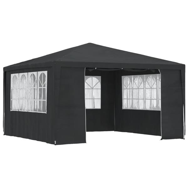 Grote foto vidaxl partytent met zijwanden professioneel 90 g m 4x4 m antraciet tuin en terras overige tuin en terras