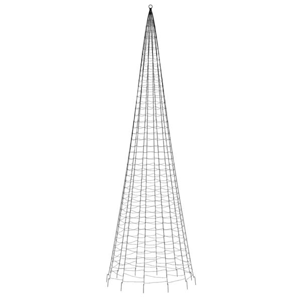 Grote foto vidaxl lichtkegel aan vlaggenmast 1534 warmwitte led 500 cm diversen overige diversen