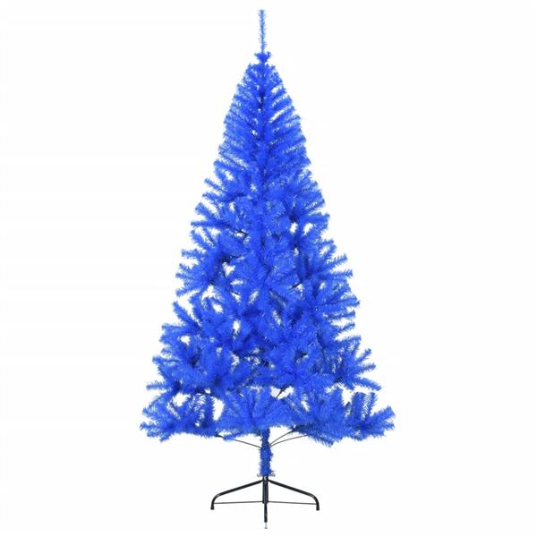 Grote foto vidaxl kunstkerstboom met standaard half 240 cm pvc blauw diversen overige diversen