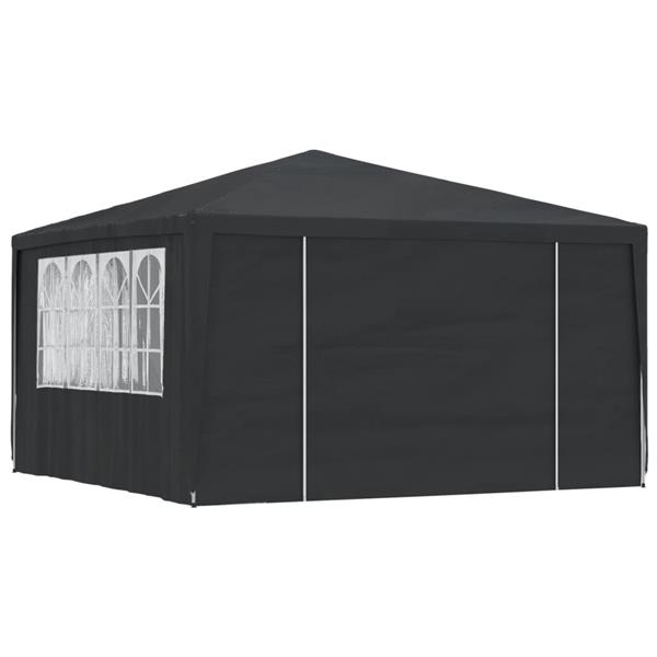 Grote foto vidaxl partytent met zijwanden professioneel 90 g m 4x4 m antraciet tuin en terras overige tuin en terras