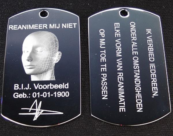 Grote foto niet reanimerenpenning van rvs sieraden tassen en uiterlijk bedels en hangers