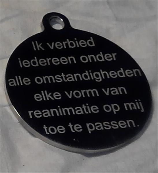 Grote foto niet reanimerenpenning van rvs sieraden tassen en uiterlijk bedels en hangers