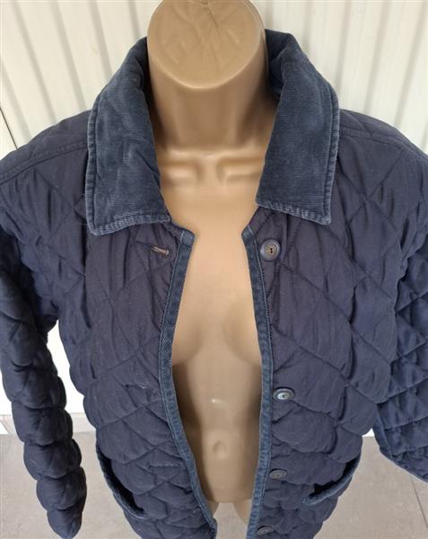 Grote foto blauwe quilted padded doorstikte jas 38 kleding dames jassen winter