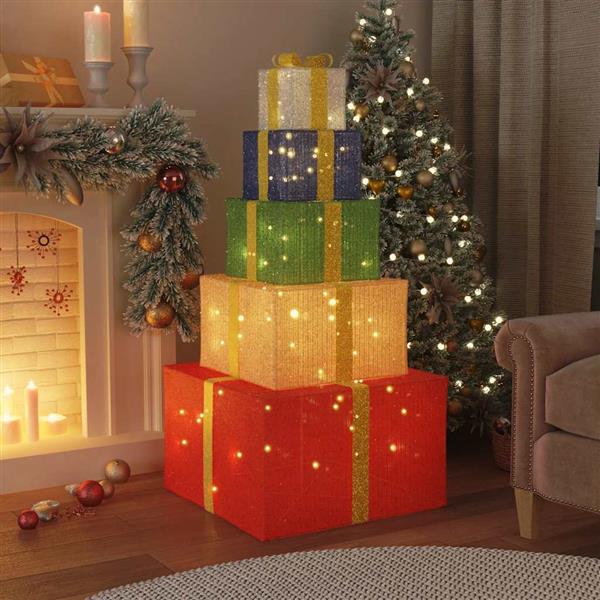 Grote foto vidaxl kerstdecoratie geschenkdoos 250 led warm wit diversen overige diversen