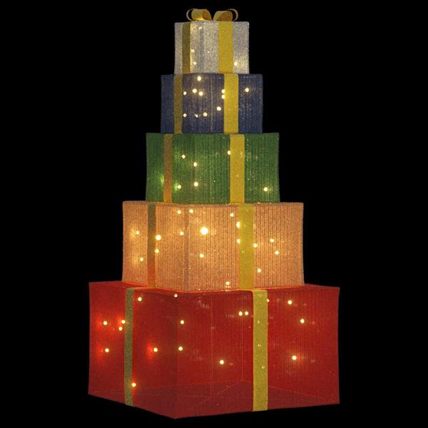 Grote foto vidaxl kerstdecoratie geschenkdoos 250 led warm wit diversen overige diversen