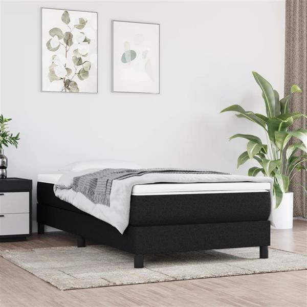 Grote foto vidaxl bedframe stof zwart 80x200 cm antiek en kunst stoelen en banken