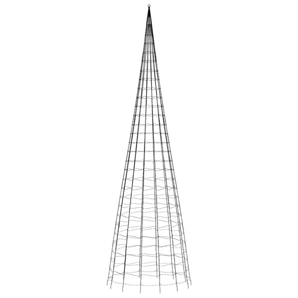 Grote foto vidaxl lichtkegel aan vlaggenmast 3000 warmwitte led 800 cm diversen overige diversen