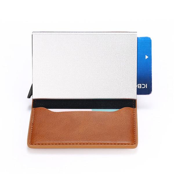 Grote foto portemonnee met rfid creditcardhouder vintage leren aluminium etui met geldclip kleding dames sieraden