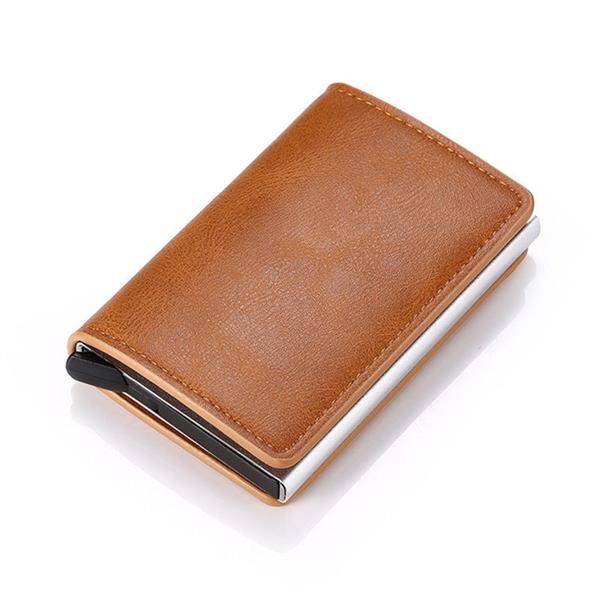 Grote foto portemonnee met rfid creditcardhouder vintage leren aluminium etui met geldclip kleding dames sieraden