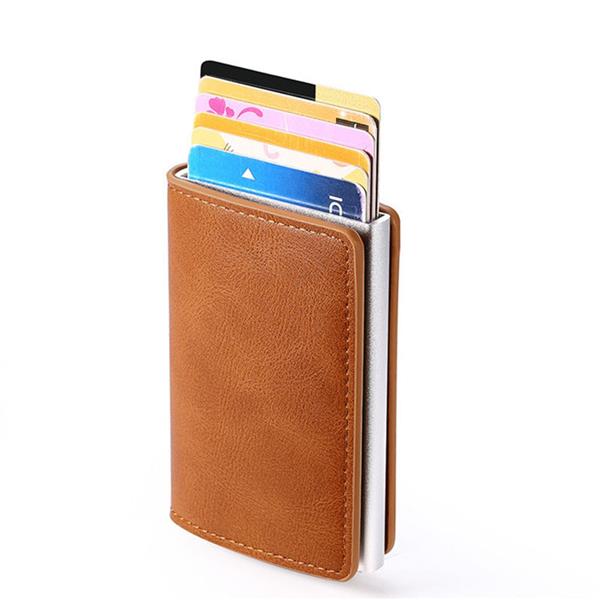 Grote foto portemonnee met rfid creditcardhouder vintage leren aluminium etui met geldclip kleding dames sieraden