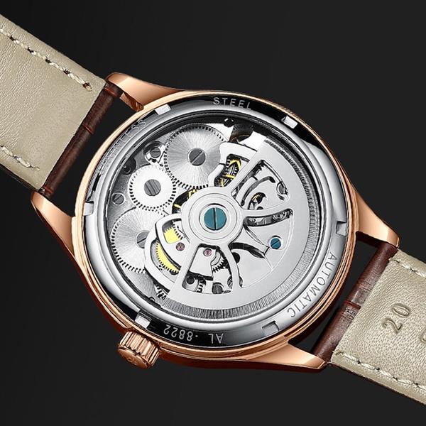 Grote foto luxury watch for men double flywheel mechanical clock kleding dames horloges