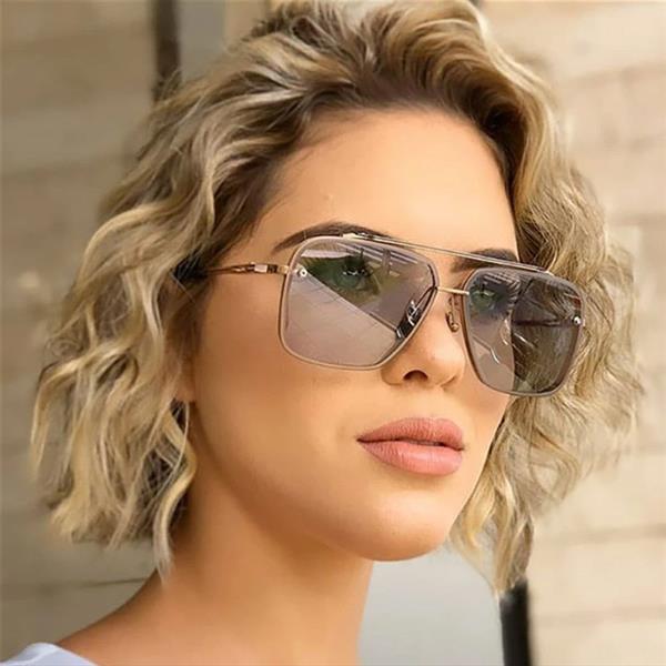 Grote foto gradient sunglasses for men metal large frame luxury sun glasses uv400 kleding dames sieraden