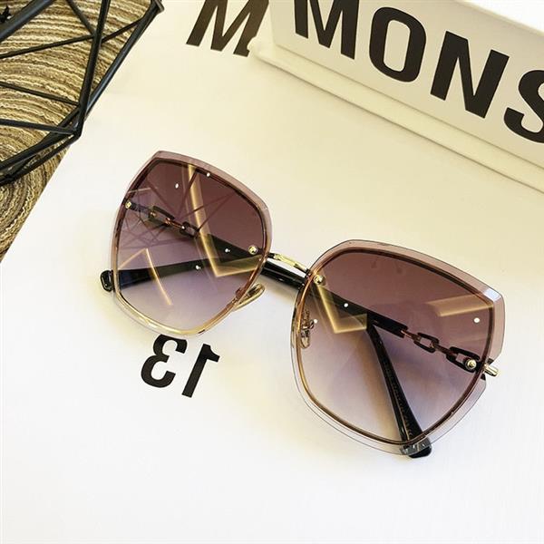 Grote foto rimless square sunglasses for women vintage glasses shades eyewear kleding dames sieraden