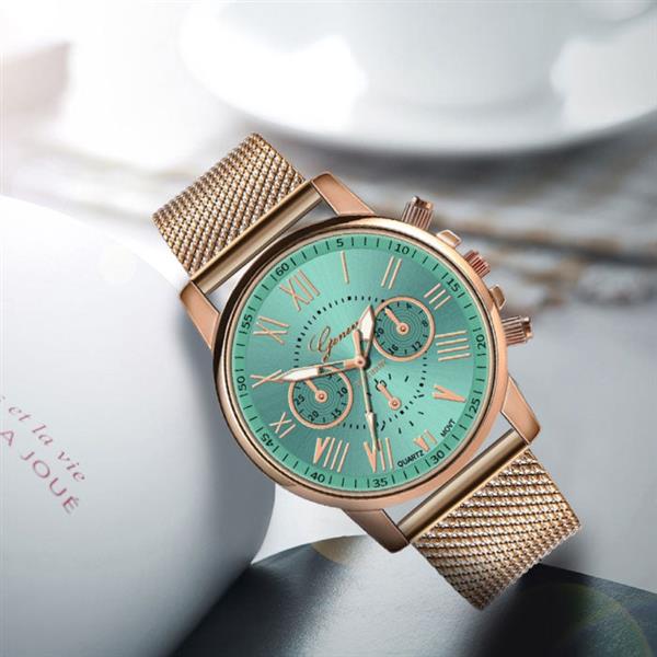 Grote foto luxury watch for women fashionable quartz movement mesh strap business kleding dames horloges