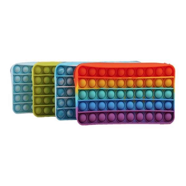 Grote foto antistress pop it fidget etui zintuiglijke siliconen speelgoed bubbel opbergtas voor kinderen kind verzamelen overige verzamelingen