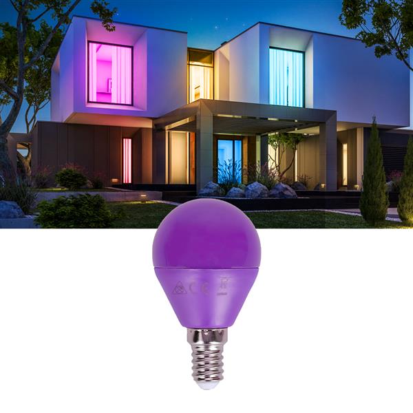 Grote foto kogellamp e14 paars kleine fitting led lamp 4w 30w gloeilamp 230v huis en inrichting overige