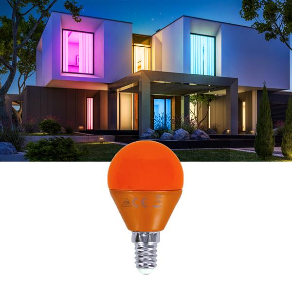 Grote foto kogellamp e14 oranje kleine fitting led lamp 4w 30w gloeilamp 230v huis en inrichting overige