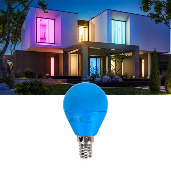 Grote foto kogellamp e14 blauw kleine fitting led lamp 4w 30w gloeilamp 230v huis en inrichting overige