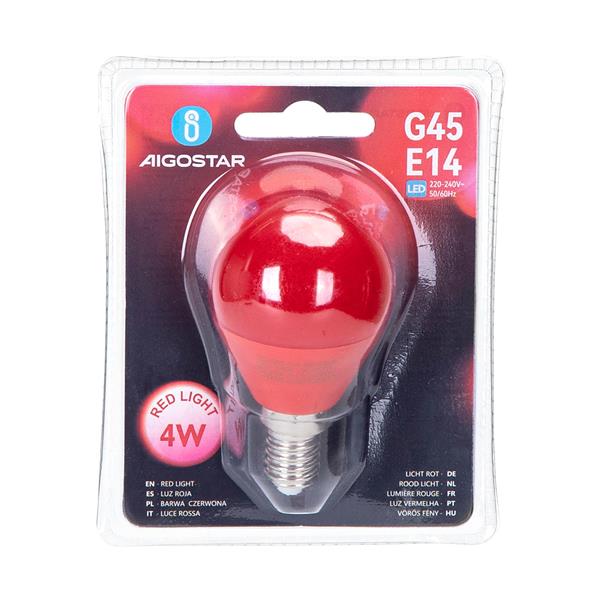 Grote foto kogellamp e14 rood kleine fitting led lamp 4w 30w gloeilamp 230v huis en inrichting overige