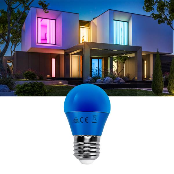 Grote foto g45 kogellamp blauw e27 led lamp 4w 30w gloeilamp 230v huis en inrichting overige