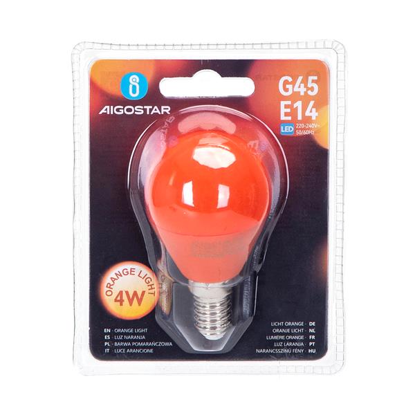 Grote foto g45 kogellamp 5 stuks e14 led lamp 4w 30w gloeilamp oranje licht huis en inrichting overige