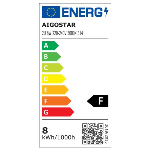 Grote foto spaarlamp e14 warmwit led 8w 730lm 65w gloeilamp 3000k 230v huis en inrichting overige