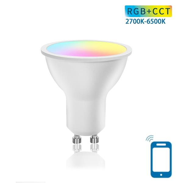 Grote foto gu10 spot wifi rgb cct 2700k 6500k par16 warmwit daglichtwit rgb led 5w 37w halogeenlamp 2 huis en inrichting overige