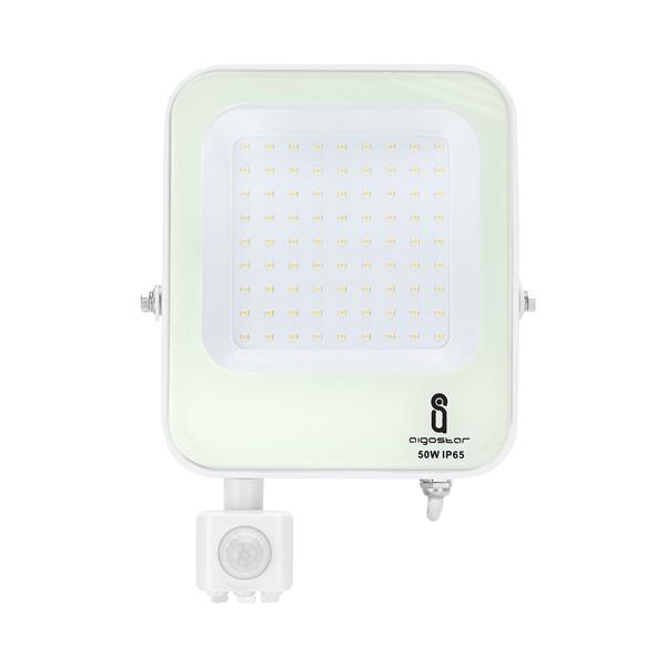 Grote foto buitenlamp wit met ir bewegingssensor led 50w 4700lm 500w schijnwerper daglichtwit 6500k water doe het zelf en verbouw gereedschappen en machines