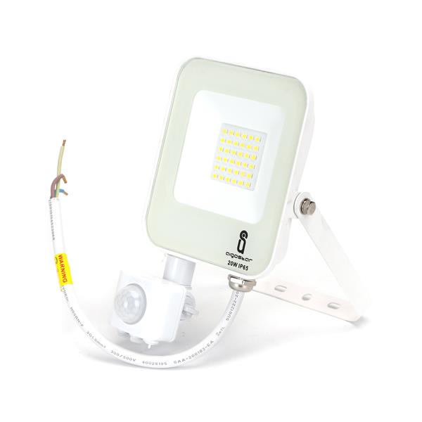 Grote foto buitenlamp wit led 20w 200w traditionele verlichting met ir bewegingssensor ip65 6500k 230v doe het zelf en verbouw gereedschappen en machines