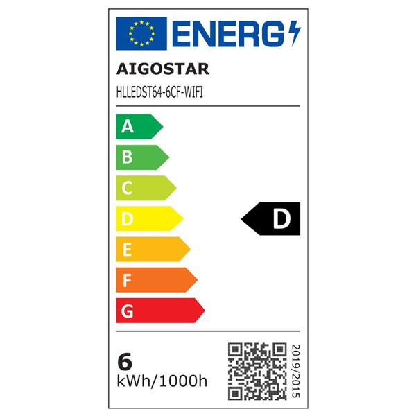 Grote foto kooldraadlamp e27 6w wifi cct 2700k 6500k st64 warmwit daglichtwit led 850 lumen helder gl huis en inrichting overige