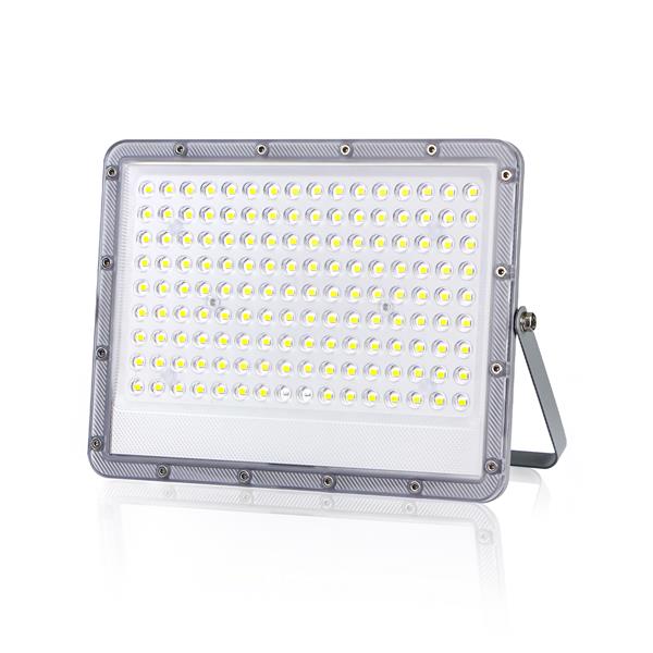 Grote foto buitenlamp grijs met zonnepaneel led bouwlamp 200w 2000 lumen schijnwerper afstandsbediening d doe het zelf en verbouw gereedschappen en machines