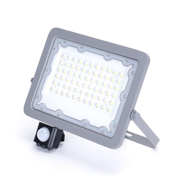 Grote foto buitenlamp grijs led 50w 450w halogeen schijnwerper ir sensor daglichtwit 6500k waterdicht i doe het zelf en verbouw gereedschappen en machines