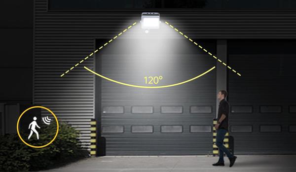 Grote foto buitenlamp grijs led 20w 200w halogeen schijnwerper ir sensor daglichtwit 6500k waterdicht i doe het zelf en verbouw gereedschappen en machines