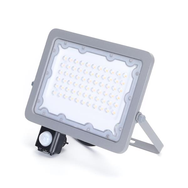 Grote foto buitenlamp grijs led 50w 450w halogeen schijnwerper ir sensor koelwit 4000k waterdicht ip65 doe het zelf en verbouw gereedschappen en machines