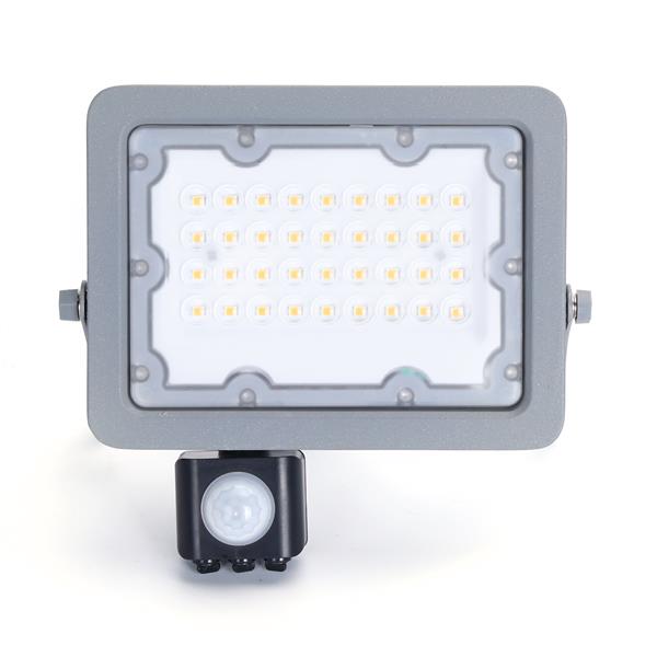 Grote foto buitenlamp grijs 4000k led 30w 270w halogeen schijnwerper ir sensor waterdicht ip65 doe het zelf en verbouw gereedschappen en machines