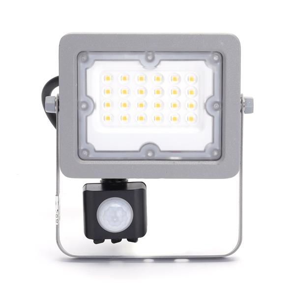 Grote foto buitenlamp grijs 4000k led 20w 200w halogeen schijnwerper ir sensor koelwit 4000k waterdicht doe het zelf en verbouw gereedschappen en machines