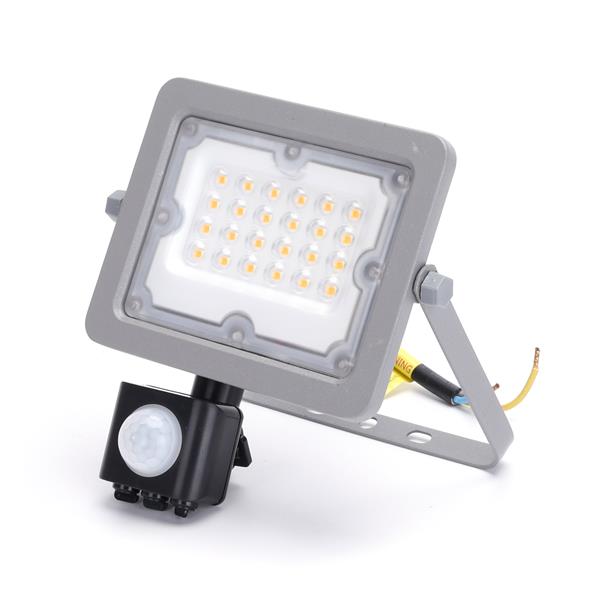 Grote foto buitenlamp grijs 4000k led 20w 200w halogeen schijnwerper ir sensor koelwit 4000k waterdicht doe het zelf en verbouw gereedschappen en machines