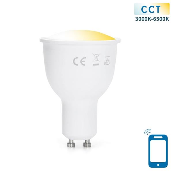 Grote foto gu10 spot wifi cct 3000k 6500k par16 warmwit daglichtwit led 7w 45w halogeenlamp huis en inrichting overige