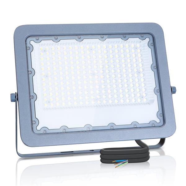 Grote foto buitenlamp grijs led bouwlamp 200w 1800w schijnwerper daglichtwit 6500k 90 lichthoek waterd doe het zelf en verbouw gereedschappen en machines