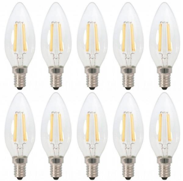 Grote foto kaarslamp e14 10 stuks led 4w 40w traditioneel licht daglichtwit filament 6500k 230 volt huis en inrichting overige