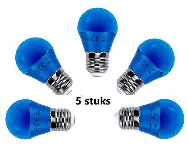 Grote foto g45 kogellamp 5 stuks e27 led lamp 4w 30w gloeilamp blauw licht huis en inrichting overige