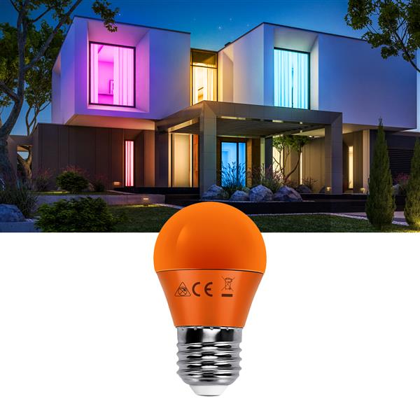 Grote foto g45 kogellamp 5 stuks e27 led lamp 4w 30w gloeilamp oranje licht huis en inrichting overige