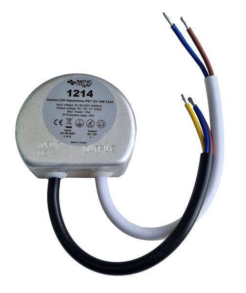 Grote foto led voeding compact rond in 230v ac uit 12 volt dc 10 watt 0 83a ip67 huis en inrichting overige