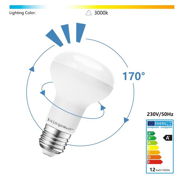 Grote foto reflectorlamp e27 r80 spiegellamp led 12w 66w gloeilamp 900 lumen warmwit 3000k huis en inrichting overige