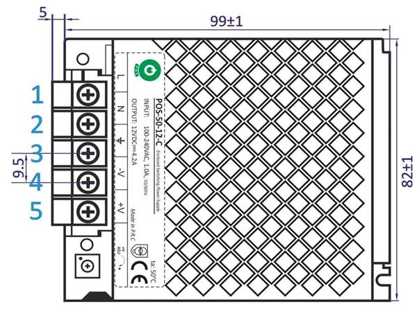 Grote foto led driver 12 volt dc 4.2a 50 watt ip20 binnenshuis huis en inrichting overige